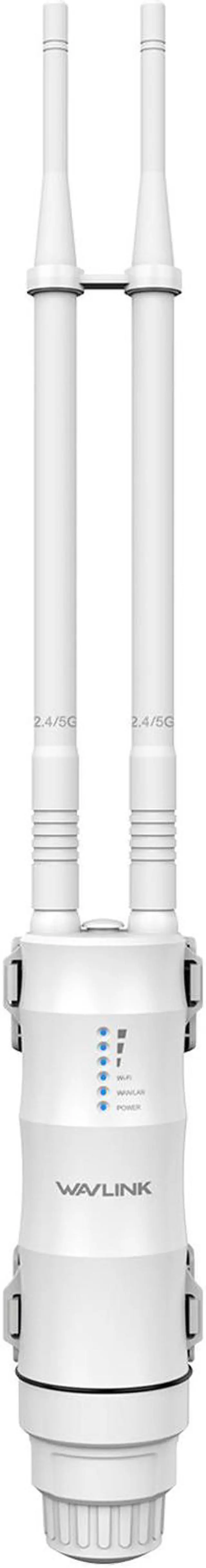 Main image of WAVLINK AC1200 Outdoor Wi-Fi Extender Dual Band Long Range Access Point with Active/Passive PoE, WAN/LAN Port, IP67 Waterproof, Supports AP/Router/Repeater Modes, 2x7dBi High-Gain Antennas