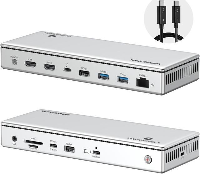 Main image of WAVLINK Thunderbolt 4 Docking Station, Single 8K, Triple 4K Display, 13 In 1 Laptop Dock for TBT 4/3 Mac & TBT 4 Windows PC, 40 Gbps with Max 96W Charging for Laptop with 2.5G RJ45
