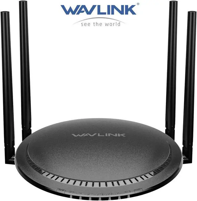 Main image of WAVLINK AC1200 Dual Band 5 GHz + 2.4 GHz WiFi Router, Wireless Internet Router for Home and Gaming with WAN/LAN Gigabit Ethernet Ports, 4 x 5 dBi High-Gain Antennas, Supports Router / AP / WISP Mode