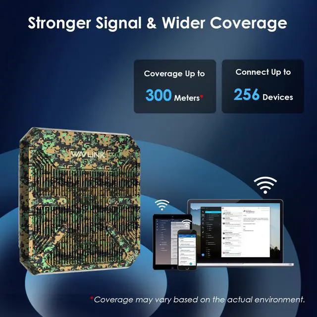Alt view image 7 of 7 - WAVLINK AX3000 Outdoor WiFi Extender/Access Points, Long Range Wireless Signal Booster with Dual Band/PoE/IP67 Waterproof -WiFi Mesh Extender Support up to 256 Devices for Factories,Farms