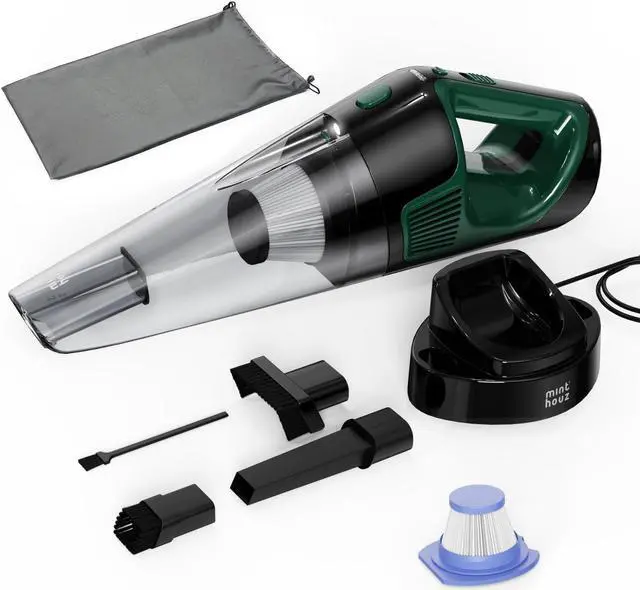 Main image of Minthouz Cordless Electric Air Duster Vacuum Cleaner 9000Pa with 120W Motor, Portable Hand Vacuum with 20-30 Mins Runtime, LED Light,Cleaning For Keyboard, Computer Cleaner, Camera, Home, Car,Pet Hair