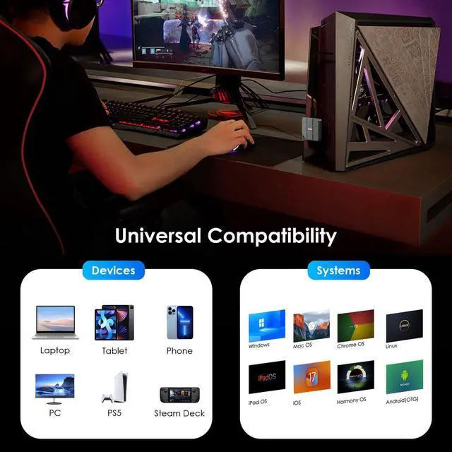 Alt view image 5 of 7 - WAVLINK USB to M.2 NVME SATA SSD Enclosure, 10Gbps USB C 3.2 Gen2 to NVMe PCIe SATA NGFF Solid State Drive Aluminum External Case for 2230 2242 SSD, Tool-Free Installation, up to 8TB