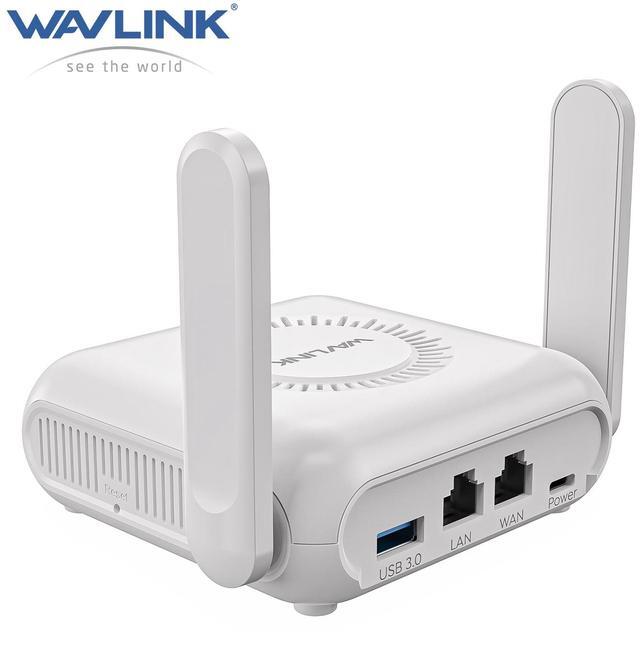 Main image of WAVLINK AX3000 Wi-Fi 6 Portable Travel VPN Router, USB-C Power Pocket-Sized Gigabit LAN WAN, OpenVPN, WireGuard, ZeroTier, PPTP & P2TP for Public & Hotel Use, Cruise/RV/Airplane/Hotel iNet