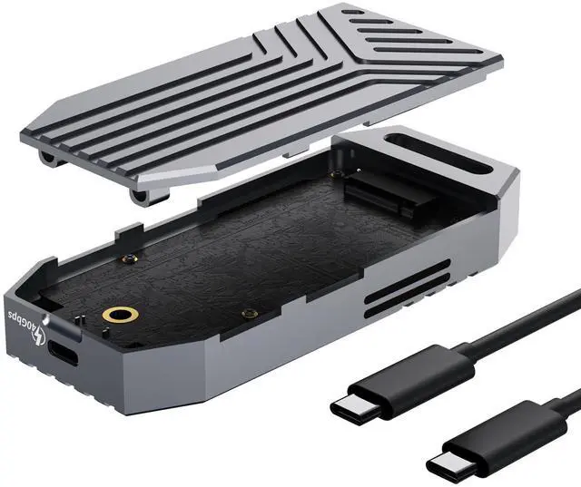 Main image of WAVLINK 40Gbps PCIe NVMe SSD Enclosure, USB4 External Hard Drive Enclosure, for B+M/M-Key PCIe SSD 2280 Size, Tool-Free Installation, Compatible with TBT4/TBT3/USB4/USB3.2 and more