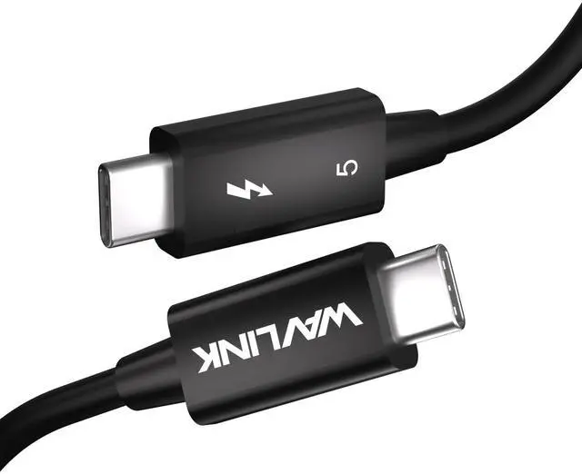 Main image of WAVLINK Thunderbolt 5 Cable 2.6ft, 120Gbps Fast Data Transfer, 240W Power Delivery USB-C Cable, 8K/16K Display Support, Backwards Compatible TB4/3/USB4/3, Ideal for Gaming, Laptops, Monitors and Docks