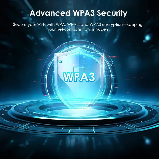 Alt view image 5 of 7 - WAVLINK WiFi 7 BE6500 Tri-Band USB 3.0 Wireless Network Adapter (2.4G/5G/6G, 688+2882+2882 Mbps), with Built-in Driver, WPA3, MLO & Multi-RU, 5dBi High Gain Antennas - Windows 11/10 Only