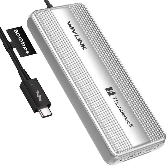 Main image of WAVLINK 1TB Thunerbolt 5 M.2 NVMe External SSD Driver, Portable 80Gbps Ultra Fast External SSD Drive with Cooling Fan and Aluminum Heat Sink Enclosure, Thunderbolt Certified