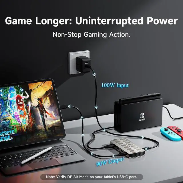 Alt view image 6 of 7 - WAVLINK Video Capture Card & USB C Docking Station, 4K@30Hz Capture& Loop-Out, Single 4K@144Hz Display, 90W PD Passthrough, Low Latency for Streaming & Gaming, For PS5/Xbox/Switch, OBS, Windows/Mac