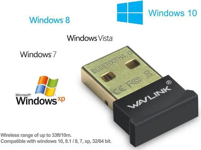 Alt view image 3 of 7 - Wavlink Bluetooth 4.0 Adapter, Wireless Bluetooth CSR 4.0 Dongle Adapter  Compatible with Windows 10,8.1/8,7,Vista, XP, 32/64 Bit and Classic Bluetooth, Stereo Headset Compatible ---Shipped by Newegg