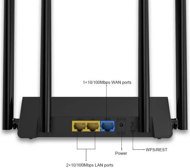Alt view image 3 of 7 - Wireless Router - Wavlink 300Mbps Wi-Fi Router with 4 x 5dbi High Power External Antennas & WPS Function, 300M Wireless Access Point with Guest Network Access and ,Easy Set Up  security with WPA/WPA2