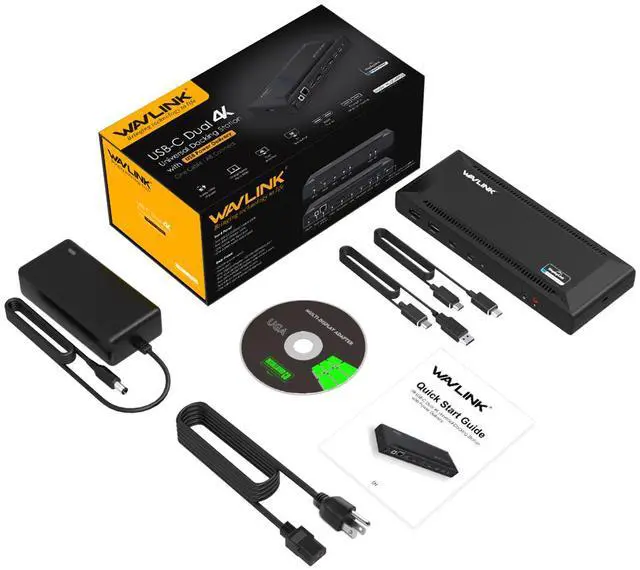 Alt view image 10 of 18 - Wavlink USB C Laptop Docking Station Dual Monitor 5K/4K@60Hz with 65W Charging for New MacBook Neo, Thunderbolt 4/3, USB-C Windows, Mac, Chrome,Ubuntu 20.04,22.04(2HDMI, 2DP, 6 USB 3.0, 1Gbps Ethernet