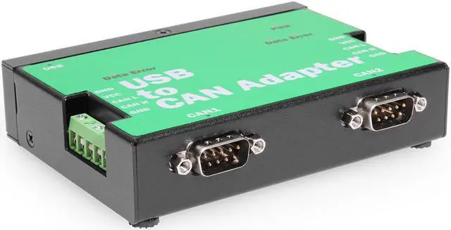 Main image of Coolgear Industrial USB to CAN Bus Adapter - Dual Ports, ESD Protection, Optical Isolation, Plug & Play