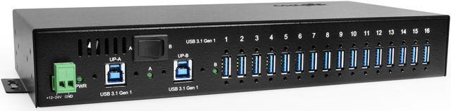 4 Port Industrial USB 3.2 Gen 2 Type-C Hub w/ Screw-Locking Ports & Status  LEDs - Coolgear