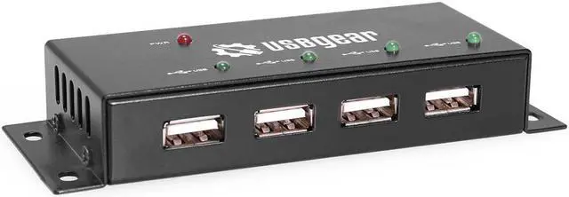 Main image of USBGear 4-Port USB 2.0 Mini Metal High-Speed Hub