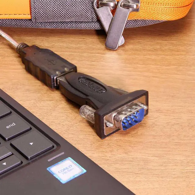 Alt view image 6 of 6 - Cablemax USB to Serial RS-232 DB9 FTDI Mini Adapter with Extension Cable