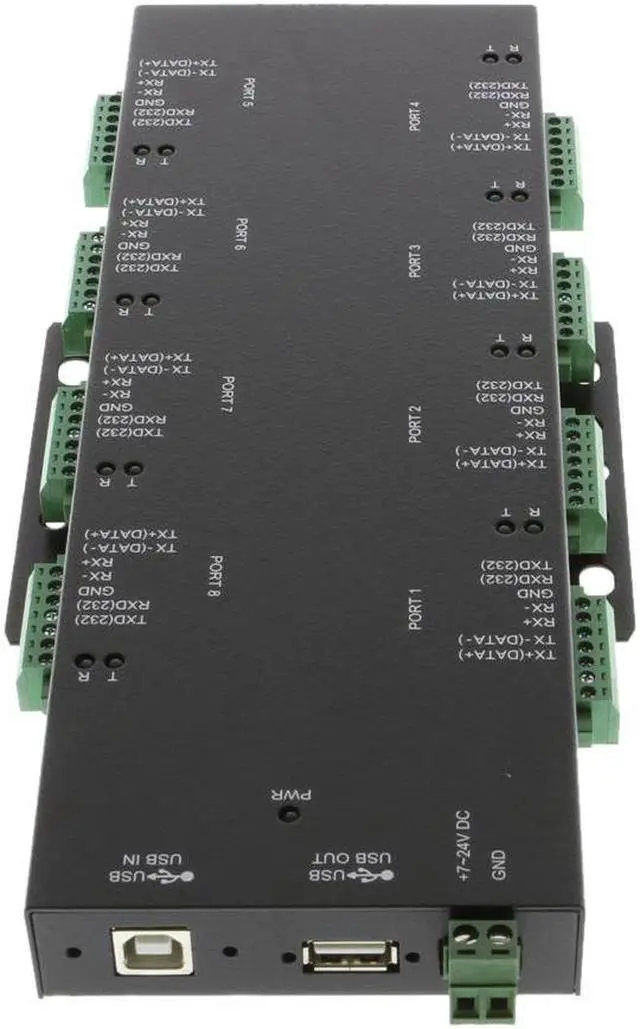 Alt view image 2 of 3 - USBGear 8-Port Terminal Block RS232/422/485 to USB Isolation/Surge Protection