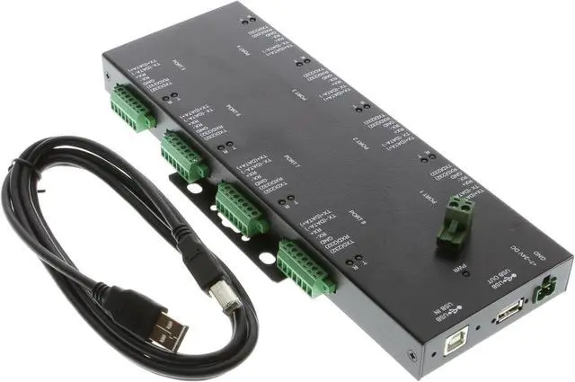 Alt view image 3 of 3 - USBGear 8-Port Terminal Block RS232/422/485 to USB Isolation/Surge Protection