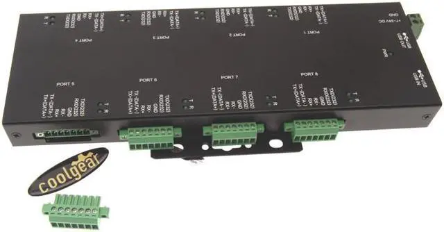 Alt view image 3 of 3 - USBGear 8-Port Terminal Block RS232/422/485 to USB Adapter - Industrial Serial Converter with 921.6Kbps Data for Automation, PLCs, Sensors, and Legacy Integration