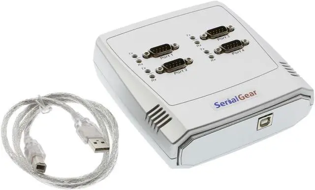 Alt view image 3 of 3 - SERIALGEAR 4-Port USB DB-9 Serial Adapter Solution for Windows Operating Systems