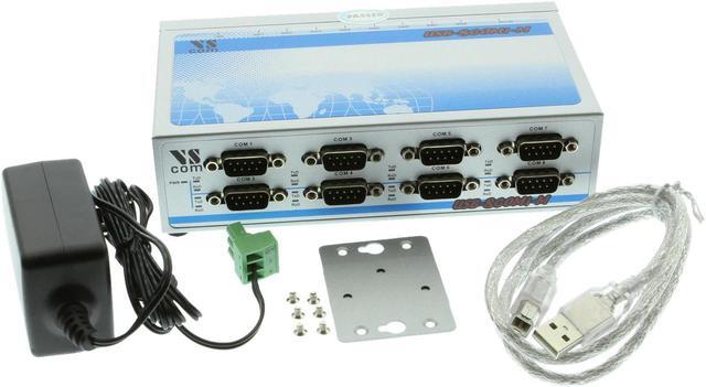 Alt view image 3 of 5 - SERIALGEAR USB-8COMi-M USB to 8X DB-9 Port RS-422/485 Metal case with DIN-Rail