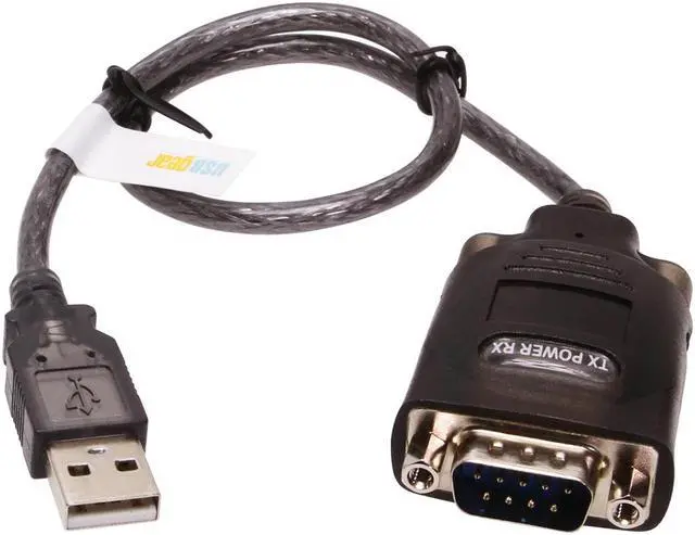 Alt view image 2 of 5 - Coolgear 12in. High-Speed USB to RS-232 Serial DB9 Adapter Cable - Windows 7/8