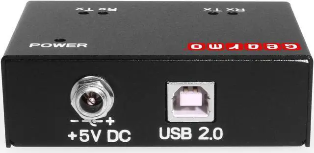 Alt view image 3 of 5 - Gearmo USB Industrial 2-Port Serial RS-232 w/FTDI Chipset, RX/TX LED Indicators, DIN Rail Mount Bracket, & Surface Mounting Brackets