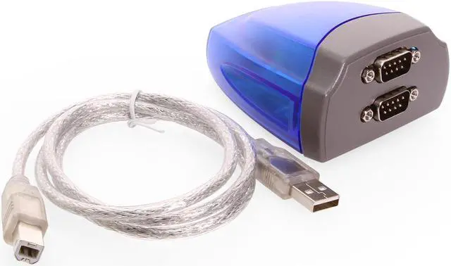 Alt view image 4 of 6 - Coolgear Dual Port USB to Serial RS-232 DB-9 Adapter Cable FTDI Chip