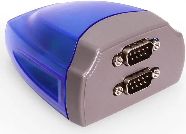 Main image of Coolgear Dual Port USB to Serial RS-232 DB-9 Adapter Cable FTDI Chip