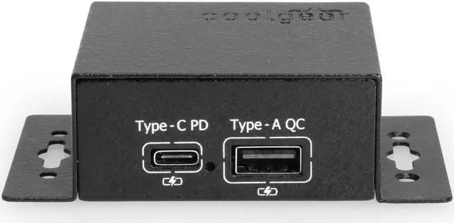 Alt view image 3 of 5 - Coolgear ChargeIT! Dual Port USB Charger 1 Type-C PD 27W  1 Type-A 15W
