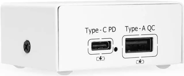 Alt view image 4 of 7 - Coolgear ChargeIT! Mini Desktop 75W Dual Port USB-A & USB-C PD Charger w/ PPS & QC4.0 Support