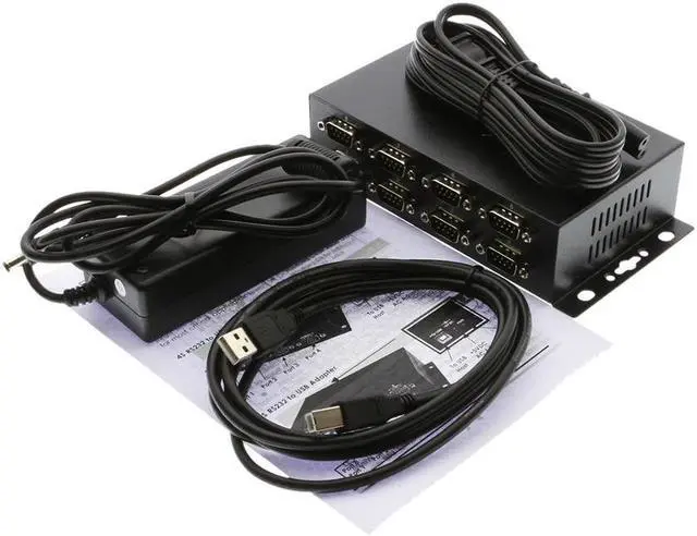 Alt view image 3 of 3 - SerialGear Industrial 8-Port DB-9 RS232 to USB Adapter Isolation Surge Protection