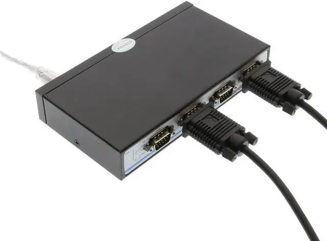 Alt view image 4 of 5 - Coolgear Professional Quad Port USB to Serial DB-9 RS-232 Adapter
