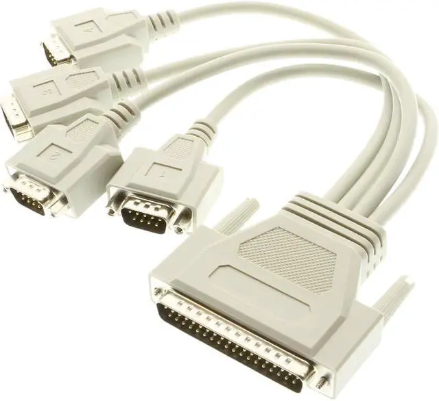Alt view image 4 of 7 - SerialGear 4-Port Compact Industrial USB to RS-232 w/ 1m Octopus Cable & DIN Rail
