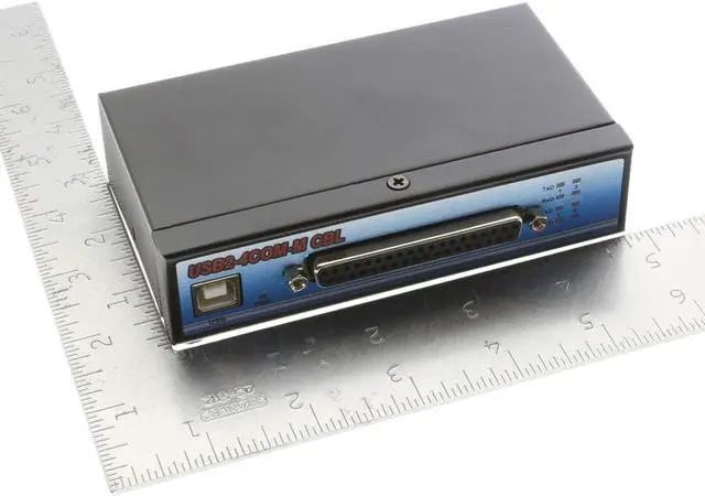 Alt view image 2 of 7 - SerialGear 4-Port Compact Industrial USB to RS-232 w/ 1m Octopus Cable & DIN Rail