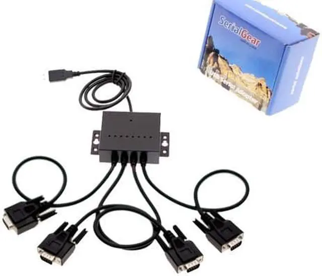 Main image of SERIALGEAR USB 4-Port Serial Adapter / USB 2.0 Quad Port Serial DB-9 RS-232