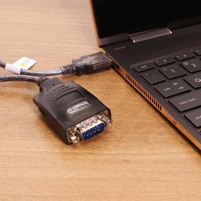Alt view image 5 of 5 - Coolgear 12in. High-Speed USB to RS-232 Serial DB9 Adapter Cable - Windows 7/8