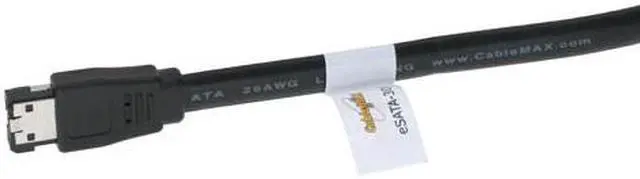 Alt view image 4 of 4 - cablemax 2ft. esata to esata 3gb/s external sata 2 shielded external cable