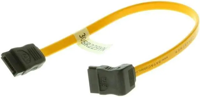 Alt view image 4 of 4 - satacables 9in sata iii 3gb/s low profile non-latching right to straight