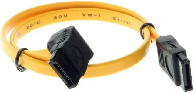 Alt view image 4 of 4 - satacables 13in sata iii 3gb/s low profile non-latching right to straight