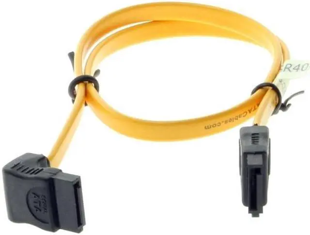 Alt view image 4 of 4 - satacables 16in sata iii 3gb/s low profile non-latching right to straight