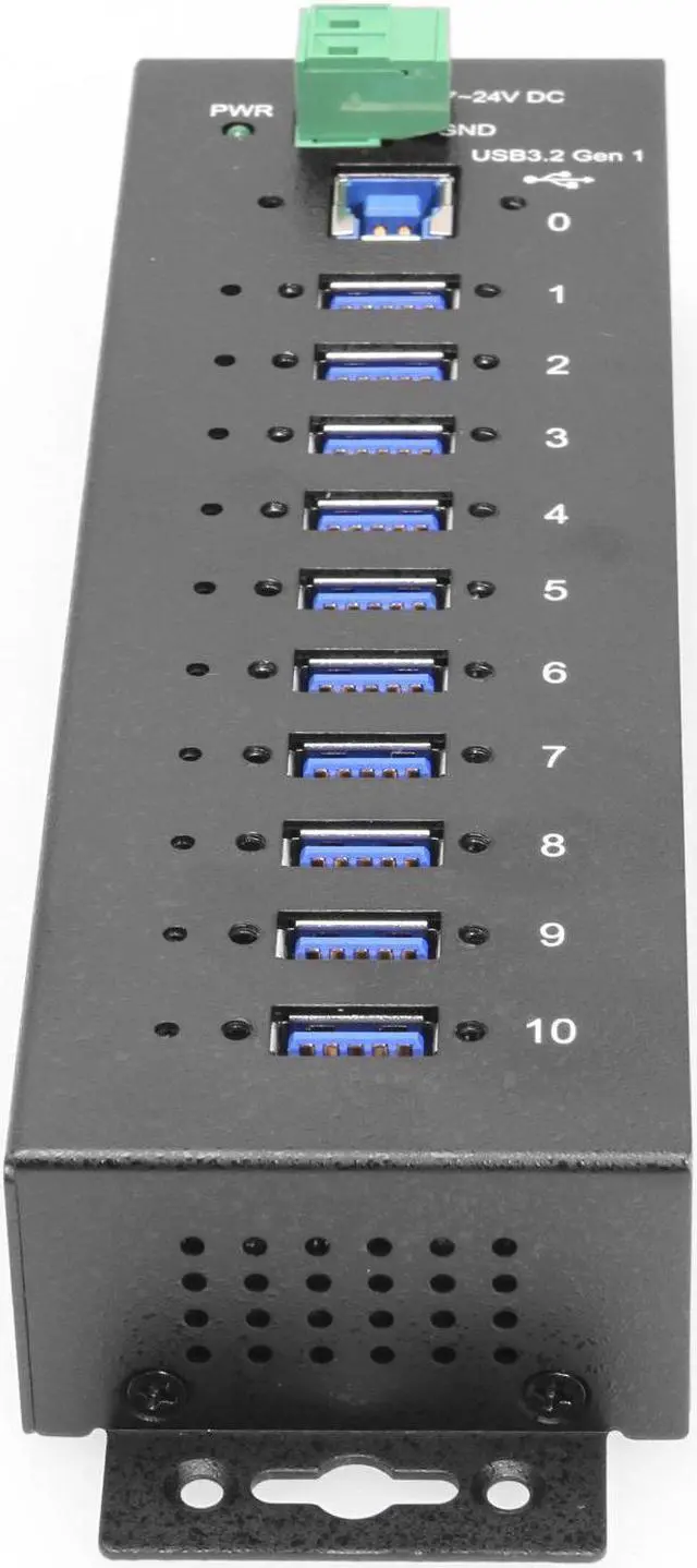 Alt view image 2 of 7 - Coolgear 10 Port Managed USB 3.2 Gen 1 Hub w/ 15KV ESD Surge Protection Per Port