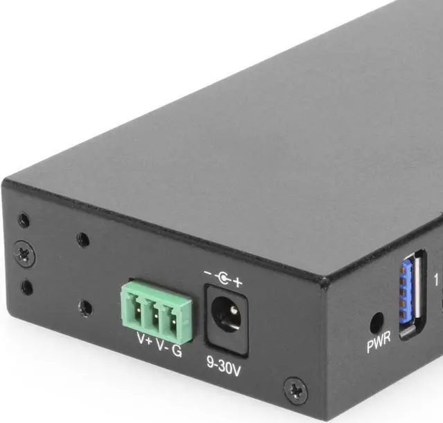 Alt view image 2 of 7 - Gearmo 7-Port USB 3.2 Gen 2 2 Type-C 5 Type-A Industrial Surface & DIN-Rail Mount Hub w/ ESD Surge Protection