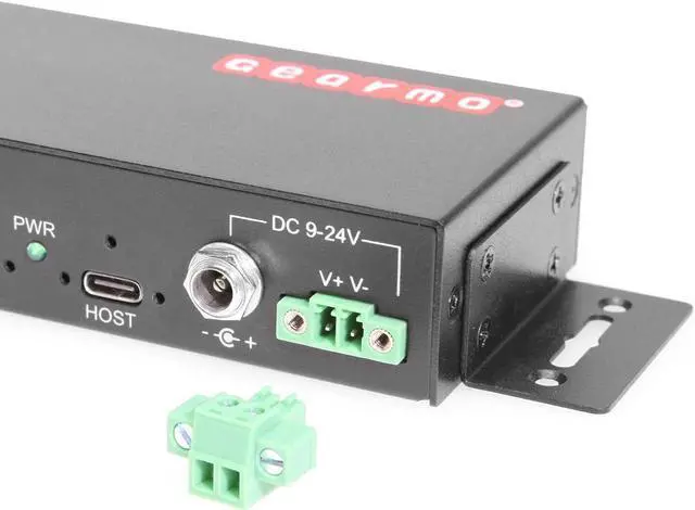 Alt view image 7 of 7 - Gearmo Industrial 4-Port USB 3.2 Gen 2 Type-C Hub w/ 15kV ESD Protection