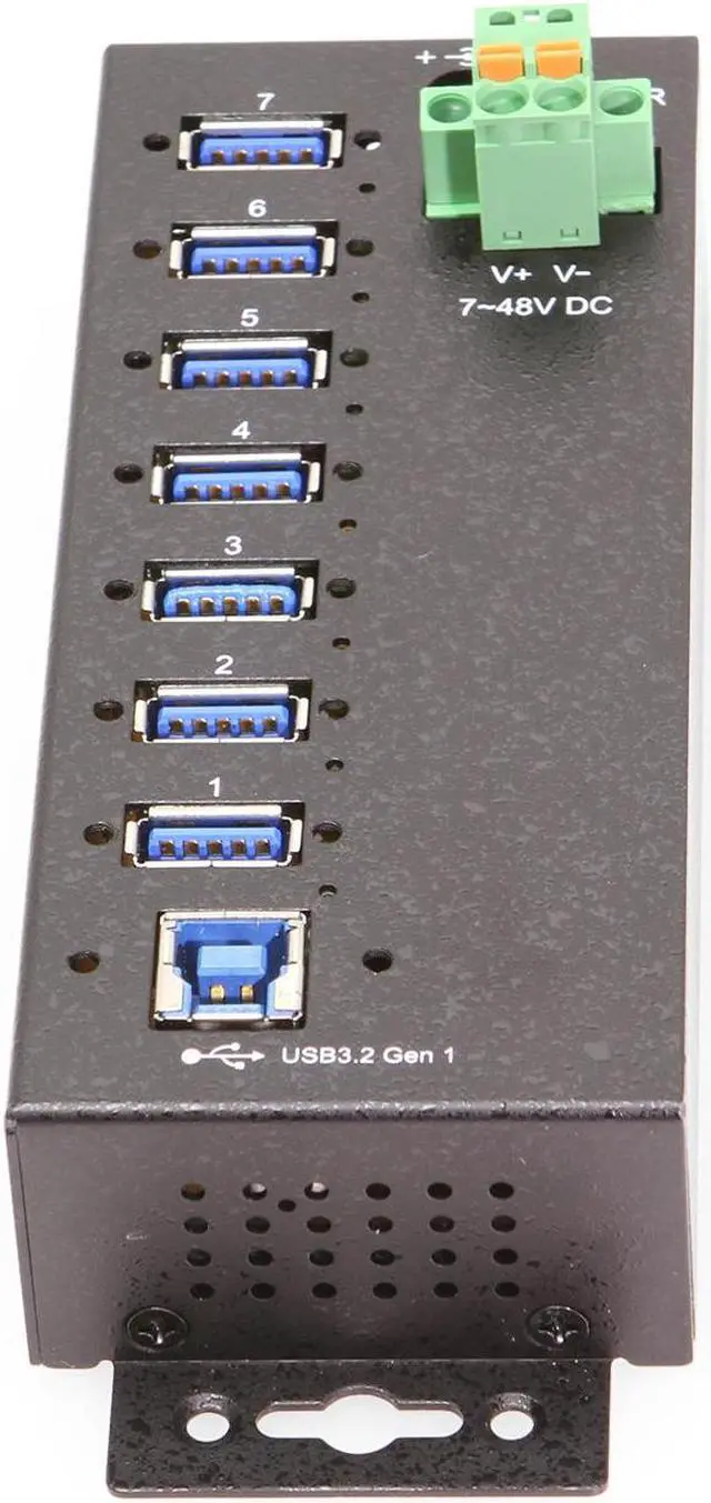 Alt view image 2 of 6 - Coolgear 7 Port Managed USB 3 Hub w/ 15KV ESD Surge Protection
