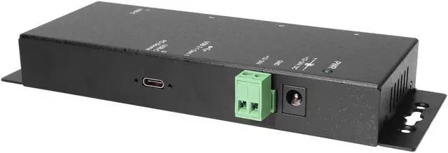 Alt view image 2 of 7 - Coolgear Industrial 4 Port USB 3.2 Gen 1 Type-C Power Delivery Hub w/Surge Protection, Variable Voltage Input & Surface Mountable