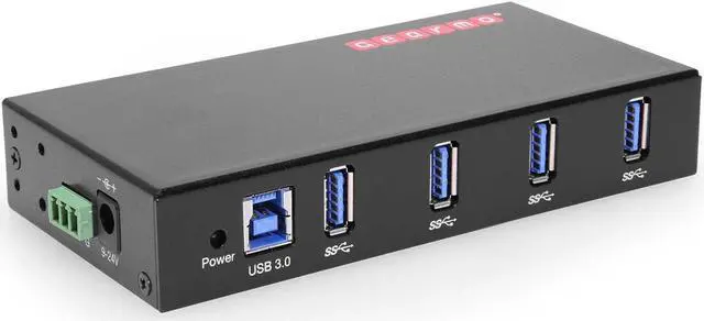 Main image of Gearmo 4-Port USB 3.0 Rugged Industrial DIN Rail & Surface Mount Hub