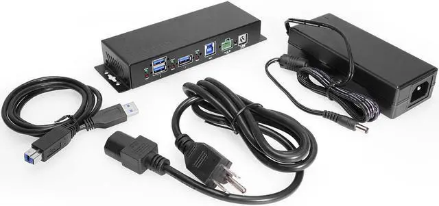 Alt view image 4 of 7 - Coolgear Coolgear 7 Port USB 3.2 Gen 1 Hub 4 3 Type A ports Variable Voltage Input