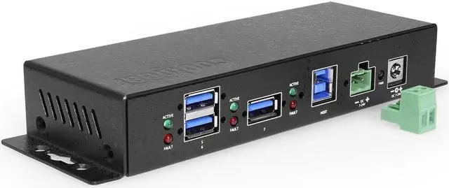 Alt view image 7 of 7 - Coolgear Coolgear 7 Port USB 3.2 Gen 1 Hub 4 3 Type A ports Variable Voltage Input