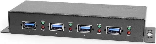 Alt view image 2 of 7 - Coolgear Coolgear 7 Port USB 3.2 Gen 1 Hub 4 3 Type A ports Variable Voltage Input