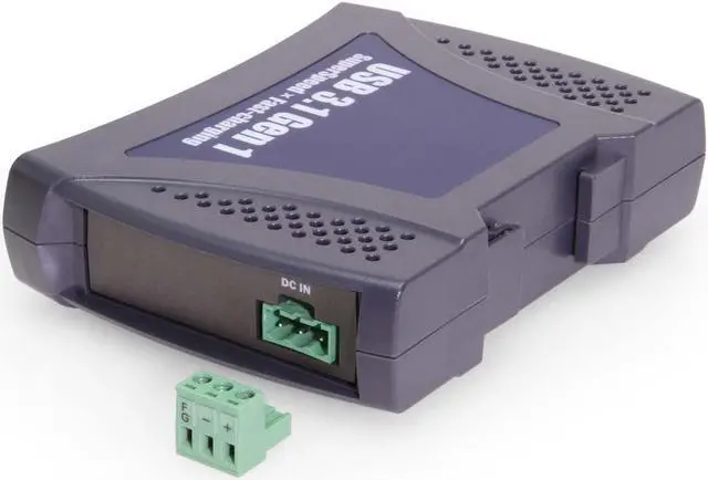 Alt view image 3 of 5 - Coolgear 9 Port USB 3.2 Gen 1 Hub w/ Integrated DIN-Rail Clip